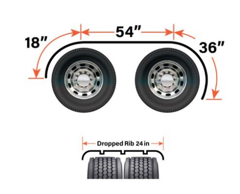 FR10854A, Class Eight Manufacturing, 108 RIBBED AL TMADEN FENDER - FR10854A