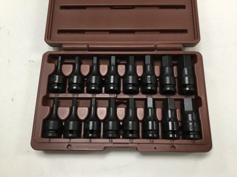 70221882-PAR, MSC Industrial Supply - Tools, 16PC 1/2DR HEX IMPSKT SET - 70221882-PAR