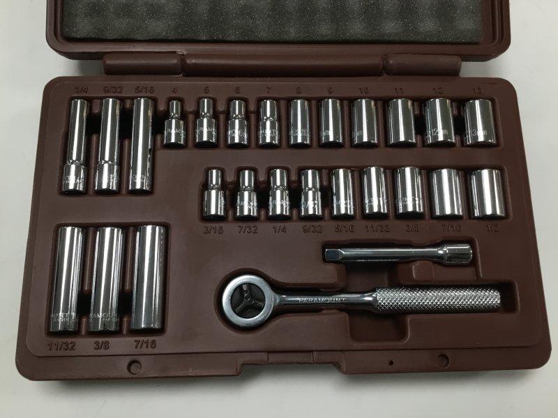 70221940-PAR, MSC Industrial Supply - Tools, 27PC 1/4DR MM STD/DP SKTSET - 70221940-PAR