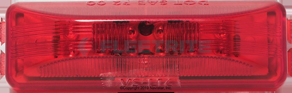FLTCM40112R, Fleetrite, Fleetrite Clearance/Marker Light, 4 Red, Rectangle, 12 LED - FLTCM40112R