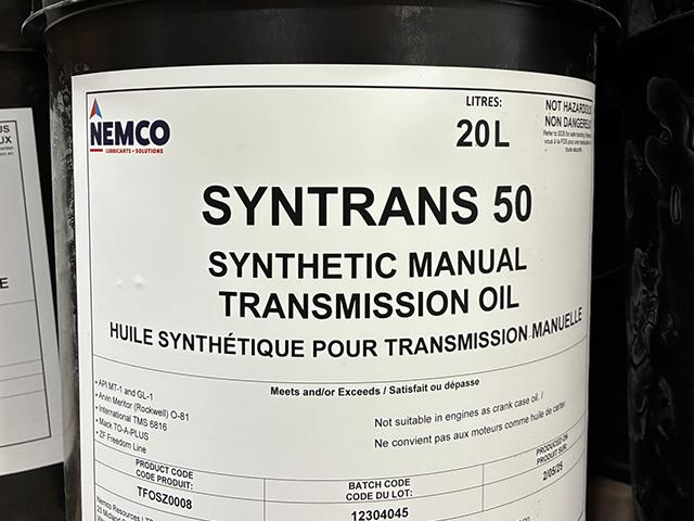 TFOSZ0008, Nemco Resources Ltd., 50W SYN GEAR 20 LT PAIL - TFOSZ0008