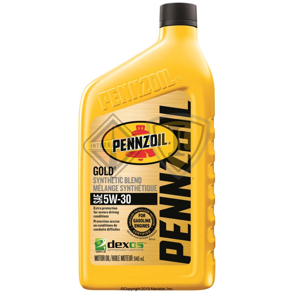 SH550042585, Shell Canada Ltd., OIL, PENNZOIL GOLD 5W-30 SYNTHETIC BLEND MOTOR OIL (SN-GF/5 DEXOS1) - SH550042585