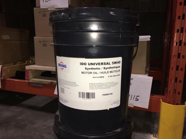 F0089740, Irving Lubricants,   5W40, IDO UNIV SYN HDD, 19L - part number F0089740
