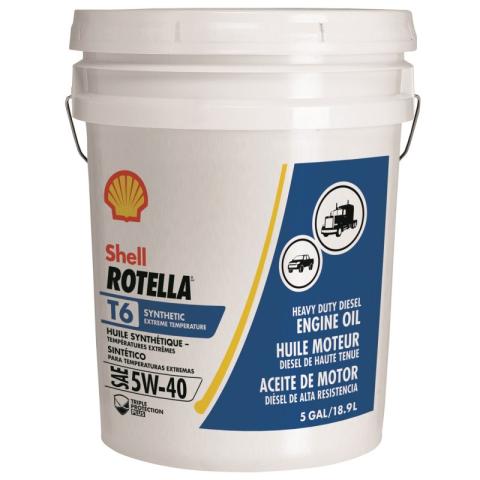 SH550046217, Shell Canada Ltd., OIL, ENGINE, ROTELLA T6 5W-40 (CK-4) - part number SH550046217