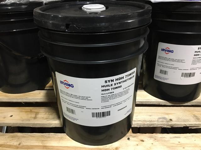 F0085940, Irving Lubricants - Hydraulic, 75W90, HD SYN GEAR, 18.9L - part number F0085940