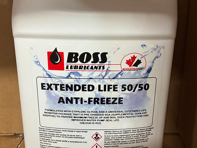 30313-4X1G, BOSS LUBRICANTS, ANTIFREEZE 50/50 RED 4L/1G - 30313-4X1G