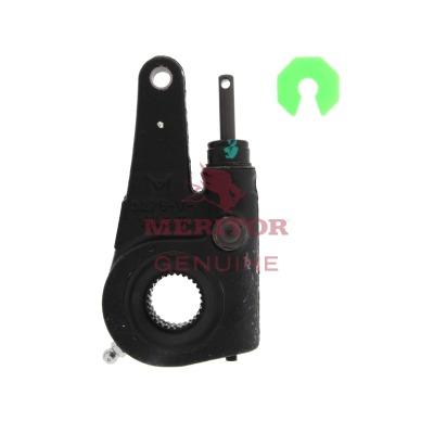 R803054, Meritor - Brake Shoes & Hardware Kits, SLACK ADJUSTER, BRAKE, SPLINE DIA/NO. TEETH UNCLEVISED, 1-1/2-28, LEVER LENGTH 6 IN, CLEVIS TYPE STRAIGHT, CLEVIS THREAD 5/8-18, YELLOW PISTON DRUM BRAKE - part number R803054