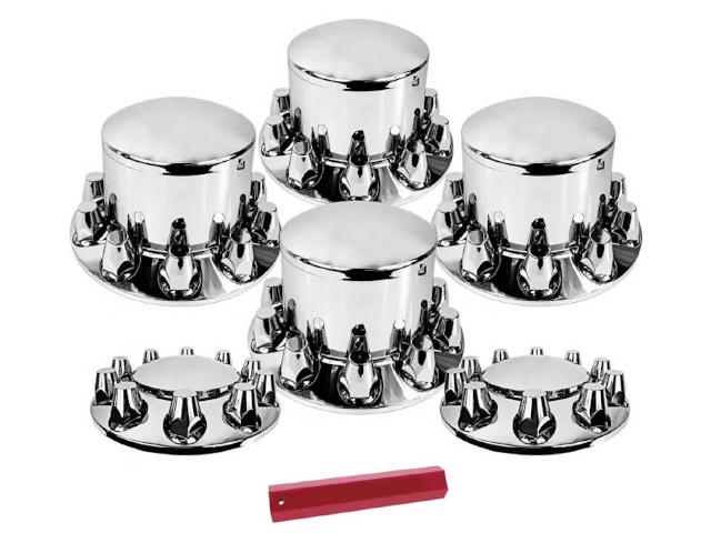 562.FR1010C, Automann, Axle Cover Complete Set Chrome ABS - 562.FR1010C