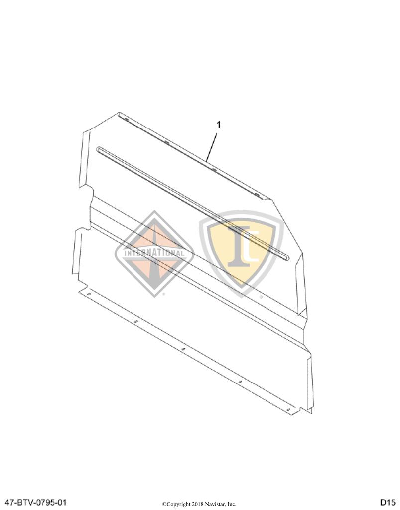 438518002, Navistar International, BACKPAN, SEAT, 4 LEG/HIGH-BACK 39 IN. - part number 438518002