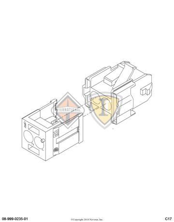 1669030C1, Navistar International, CONNECTOR, ELECT, BODY 2 WAY - 1669030C1