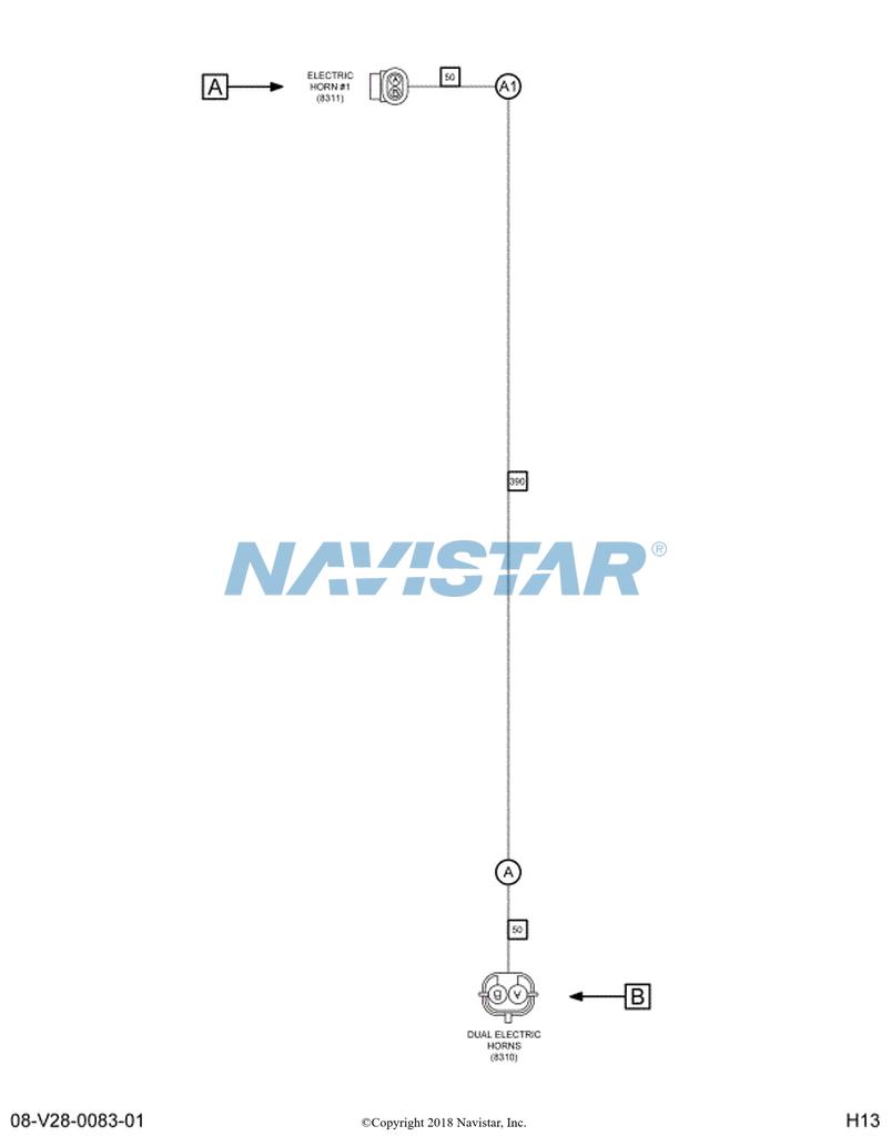 3543888C1, Navistar International, CONNECTOR, ELECT, 2-WAY, BODY - part number 3543888C1