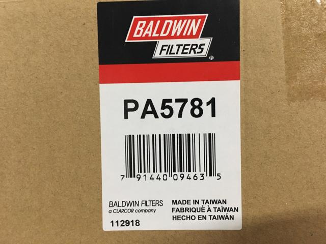 PA5781, Baldwin Filters, CAB AIR ELEMENT - part number PA5781