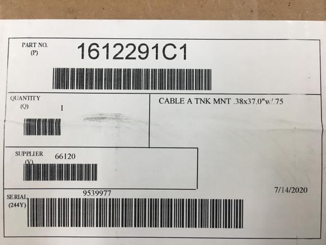 1612291C1, Navistar International, CABLE, AIR TANK MOUNTING - part number 1612291C1