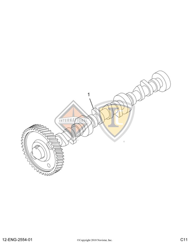 1841331C95, Navistar International, CAMSHAFT, BRAKE - part number 1841331C95