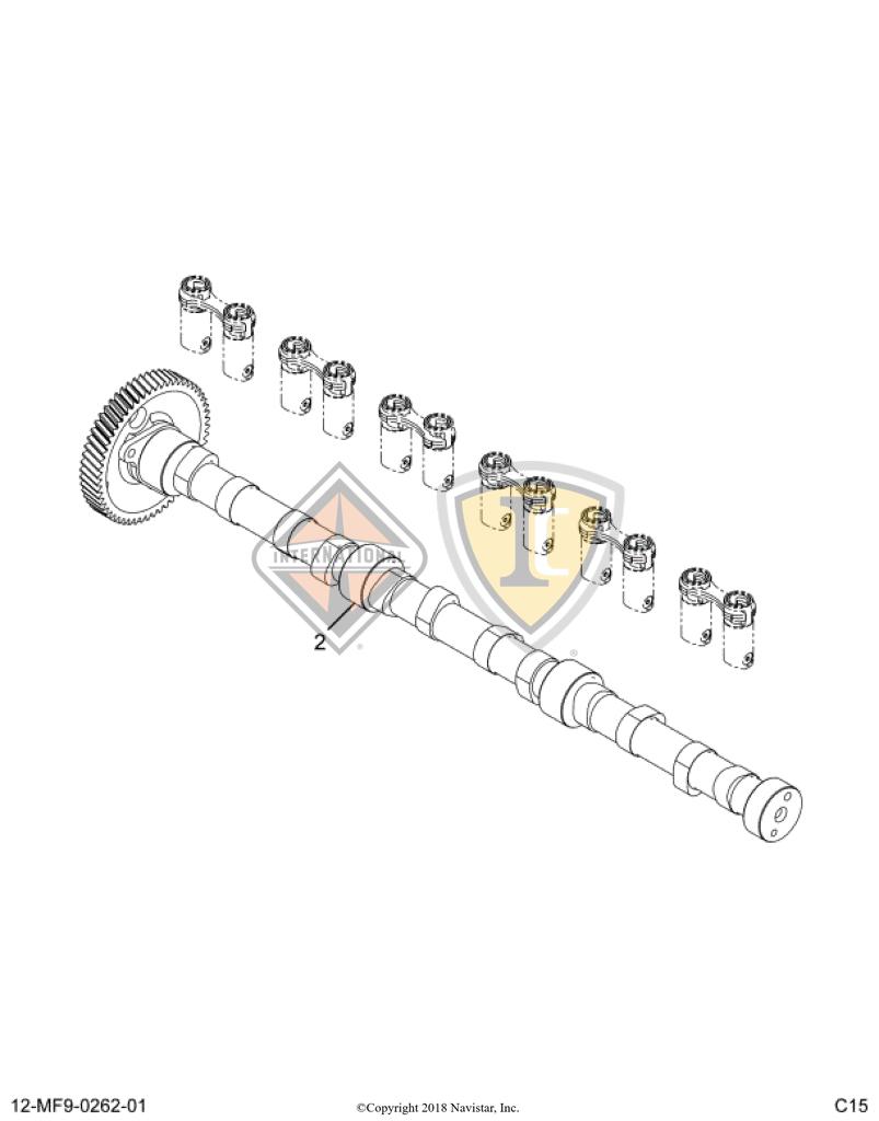 1854644C94, Navistar International, CAMSHAFT, BRAKE, I-326-466/570 ASSY, 06/23/2011 AND LATER - part number 1854644C94