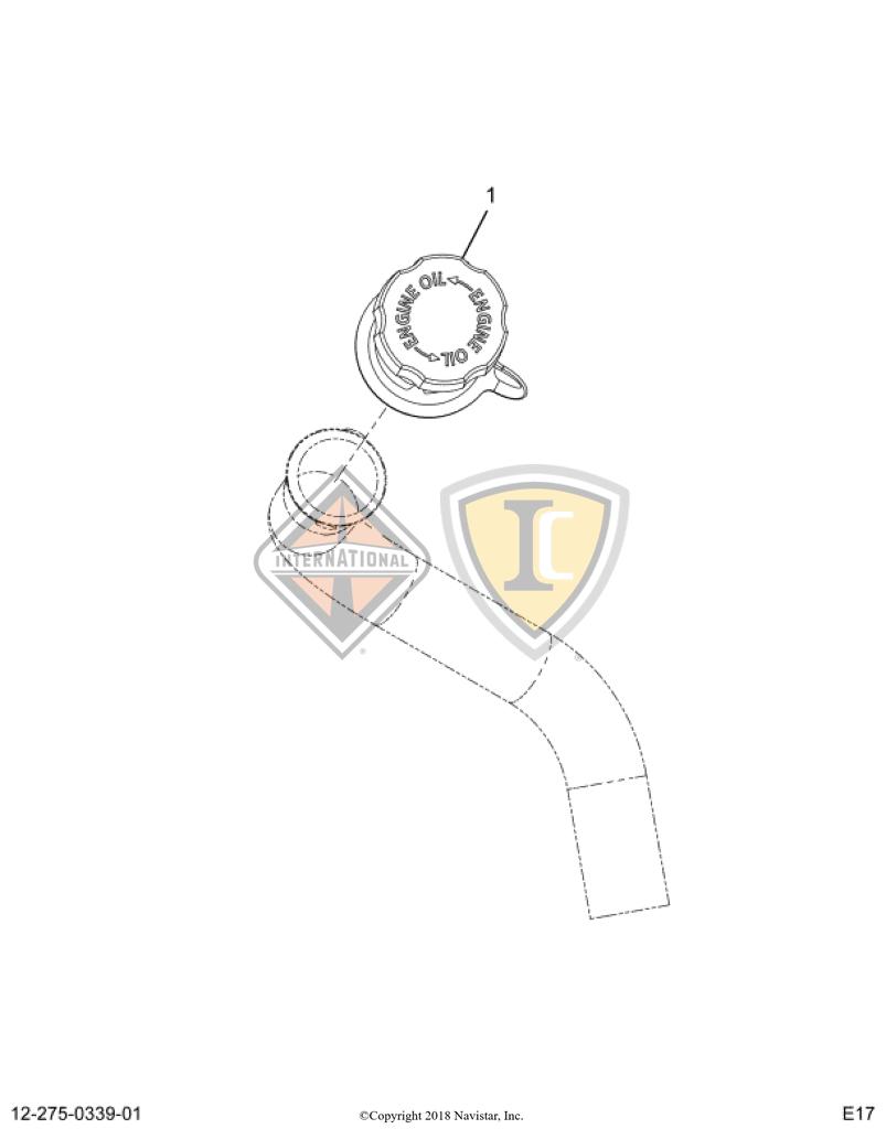3815698C2, Navistar International, CAP, OIL FILLER TUBE, 1/4 TURN - part number 3815698C2