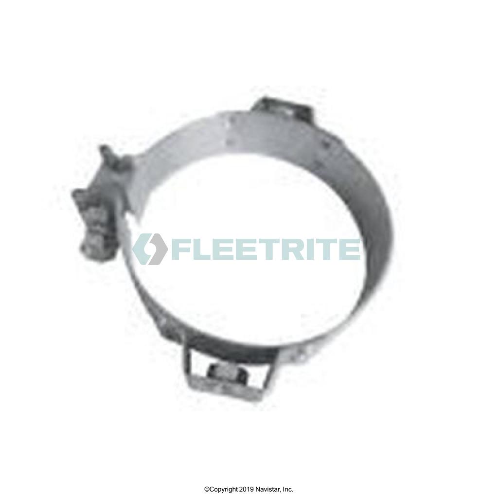 FLTEC500PLAB, Fleetrite, CLAMP, EXHAUST, MUFFLER PIPE OR TAIL PIPE, 5.0 IN. W/ HEAT SHIELD SUPPORT, ALUM - FLTEC500PLAB