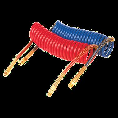 1486L-8RED-15, Fairview Ltd., Fittings, Nuts, Bolts, COILED AIRLINE, RED 15' - 1486L-8RED-15