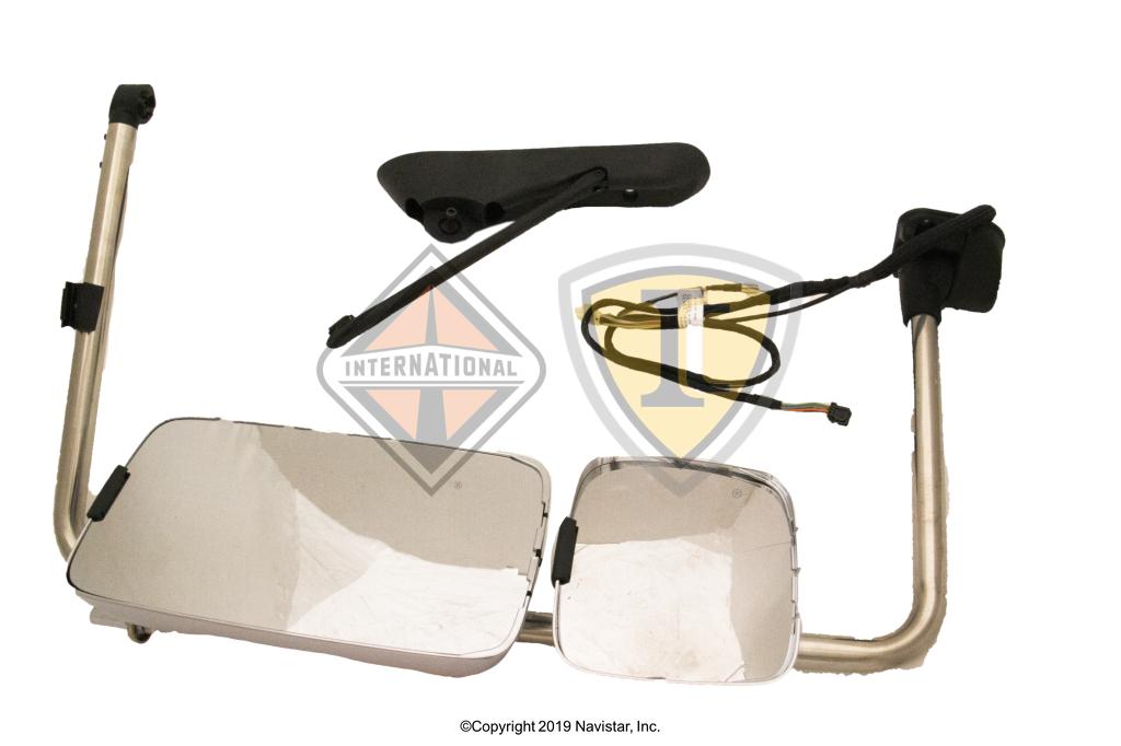3757545C92, Navistar International, MIRROR, REARVIEW, RMT HTD CB RADIO CHROME LTD LH AAT - part number 3757545C92