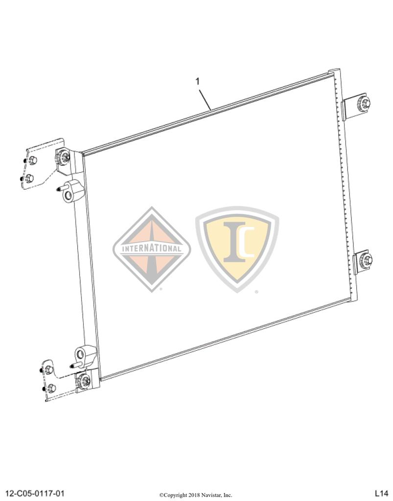 2514263C1, Navistar International, CONDENSER ASSEMBLY - part number 2514263C1