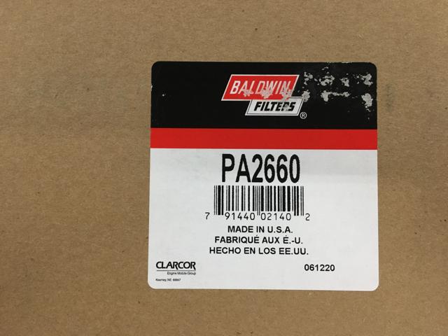 PA2660, Baldwin Filters, CONICAL-SHAPED AIR ELEMENT - part number PA2660