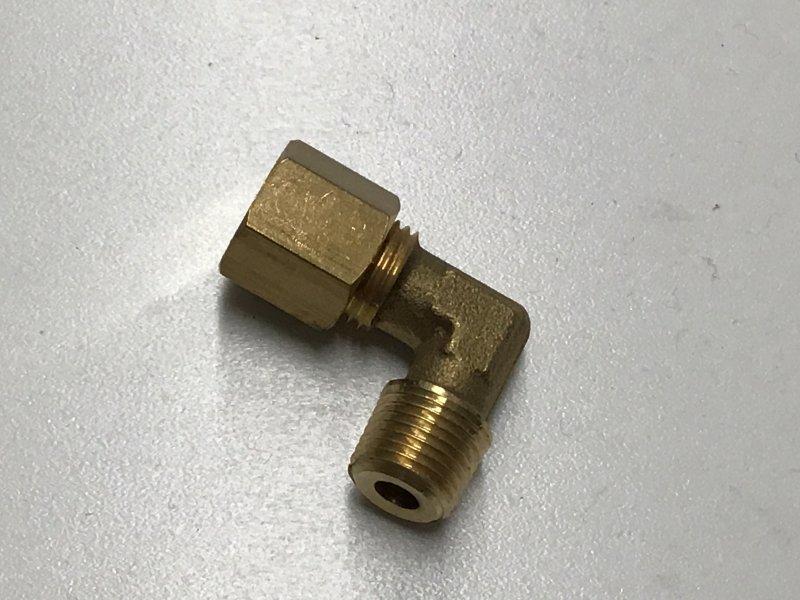 Elbow Connector Compression, Brass, 3/16 (1/8 NPTM), Bag of 1