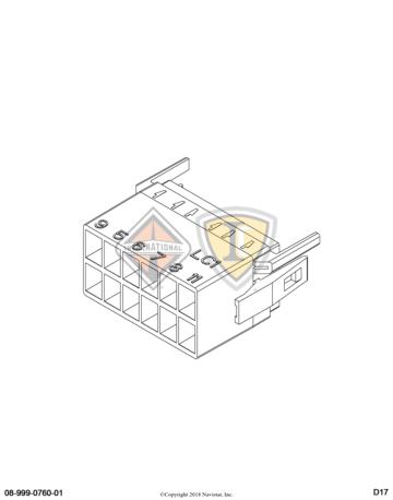 3928059C1, Navistar International, CONNECTOR, ELECT, 12 WAY V SERIES - 3928059C1