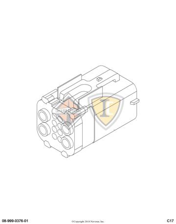 3549412C1, Navistar International, CONNECTOR, ELECT, BODY, 12 WAY - 3549412C1