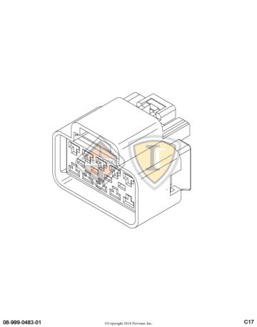 3598710C1, Navistar International, CONNECTOR, BODY 10 WAY - 3598710C1