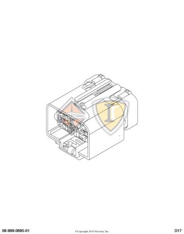 3690369C1, Navistar International, CONNECTOR, ELECT, BODY, 10 WAY FCI - 3690369C1