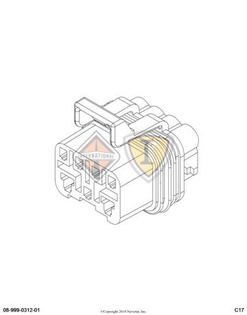 3534635C1, Navistar International, CONNECTOR, ELECT, BODY 7 WAY - 3534635C1