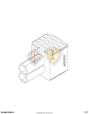 3573656C1, Navistar International, CONNECTOR, ELECT, BODY, HCU 2-WAY MOTOR - 3573656C1