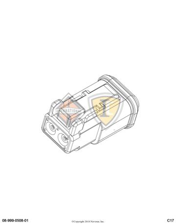 3602747C1, Navistar International, CONNECTOR, ELECT, BODY, MALE DT 2-WAY - 3602747C1