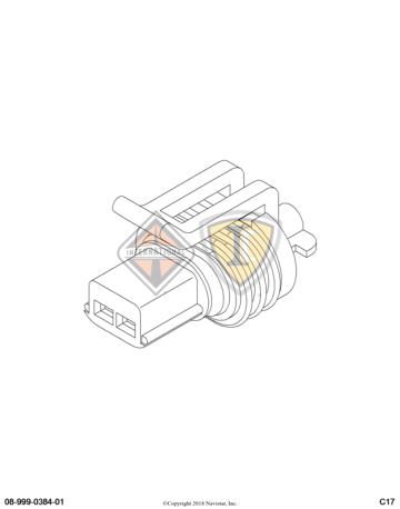 3554317C1, Navistar International, CONNECTOR, ELECT, BODY 2 WAY - 3554317C1