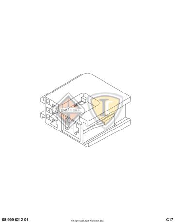 2028683C1, Navistar International, CONNECTOR, ELECT, BODY SINGLE MICRO RELAY - 2028683C1