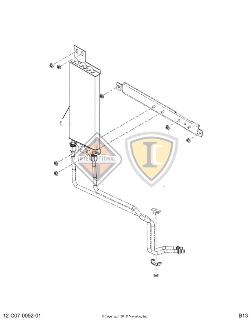 2508806C92, Navistar International, COOLER, TRANSMISSION - part number 2508806C92