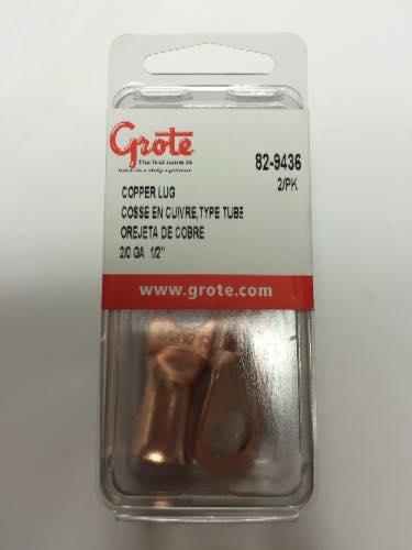 82-9436, Grote Industries Co., COPPER LUG, 2/0 GA 1/2 , P - 82-9436