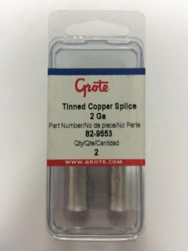 82-9553, Grote Industries Co., COPPER SPLICE, TIN, 2 GA, PK - 82-9553