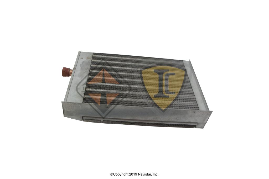 501099C91, Navistar International, Uncategorized, HEATER CORE, HVAC, 1/2 14 NPT INLET, 5/8 OUTLET - part number 501099C91