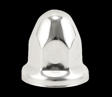 ACC17801, Chromecraft, COVER, LUGNUT, 33MM BULLET-STYLE, W/ FLANGE, SS, BOX OF 500 - part number ACC17801