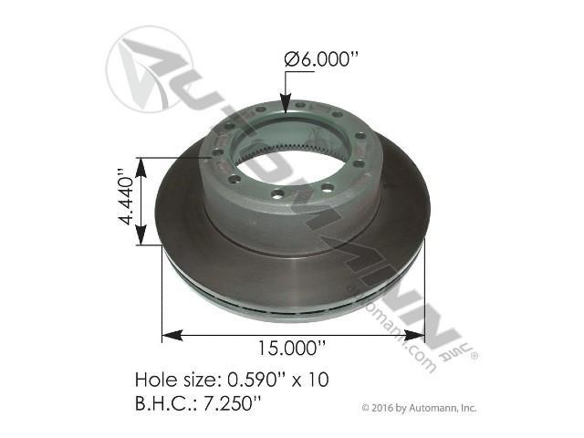 153.123552, Automann Canada Inc., Brake Components, DISC ROTOR - 153.123552