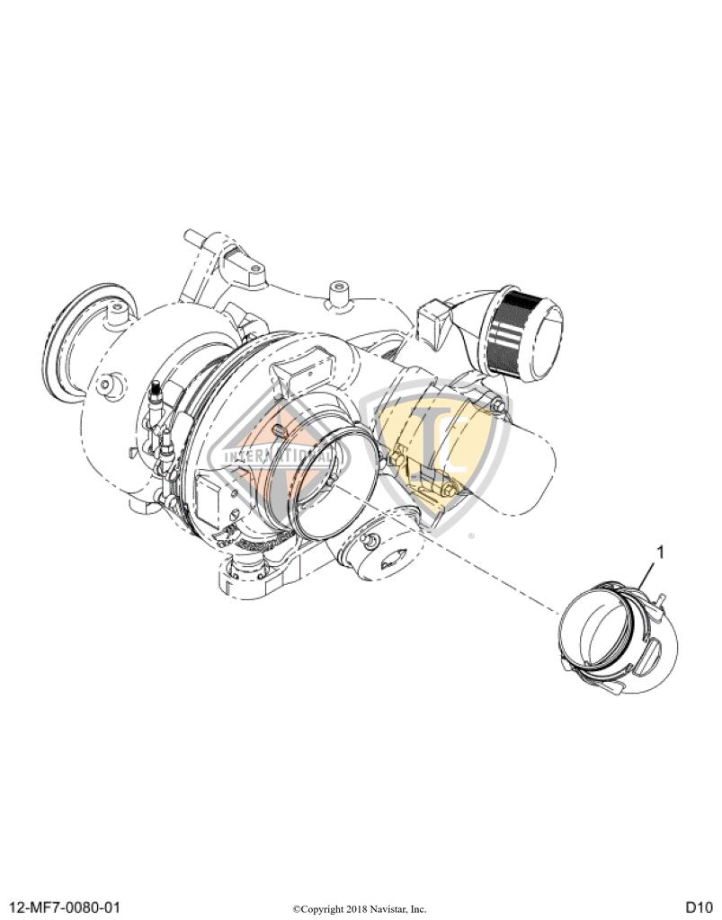 1889602C91, Navistar International, DUCT, TURBO INLET - part number 1889602C91
