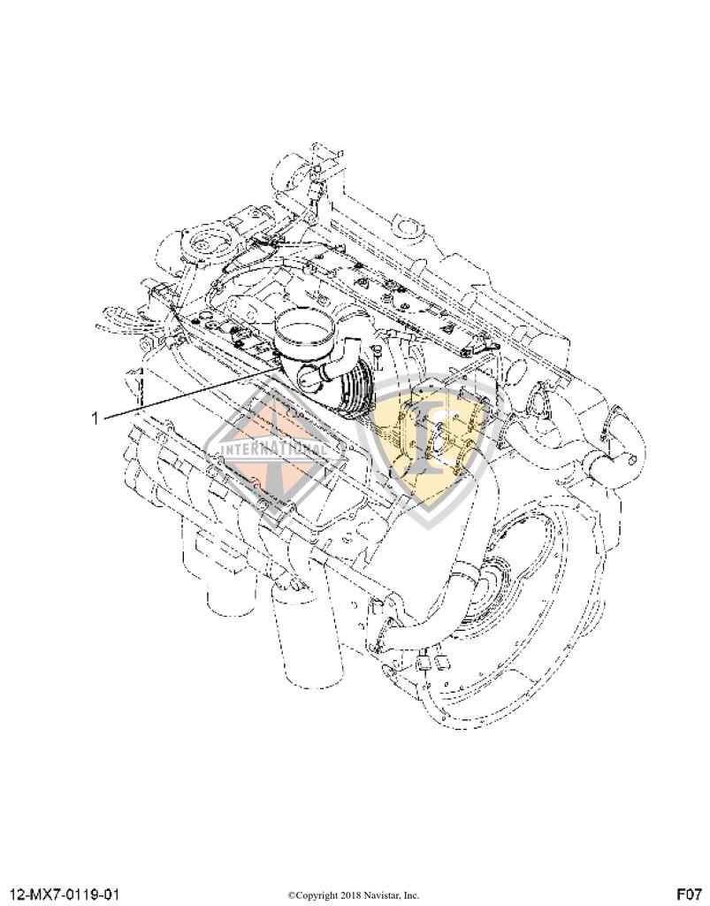 1856253C92, Navistar International, DUCT, TURBO, AIR, 07/13/2006 AND LATER - part number 1856253C92
