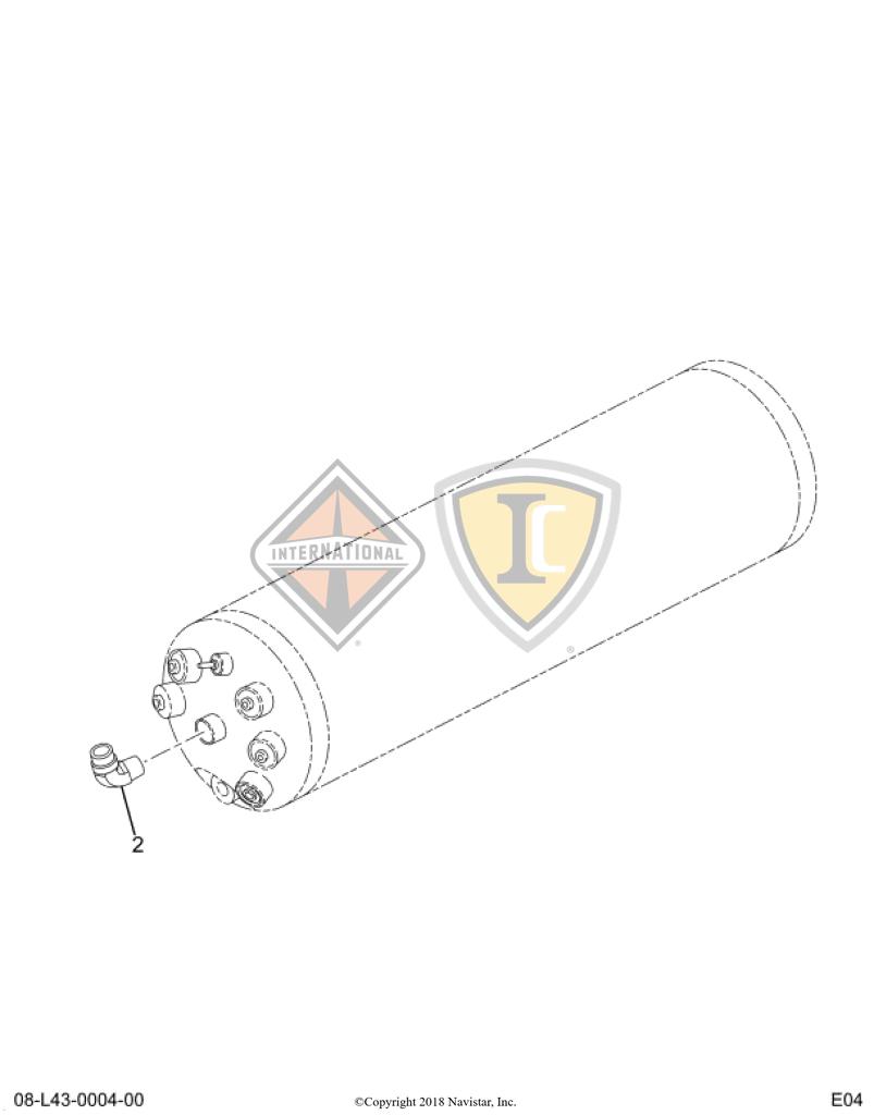 231379R1, Navistar International, Uncategorized, FITTING, ELBOW 5/8 PLN 45D FLARED TUBE - 231379R1