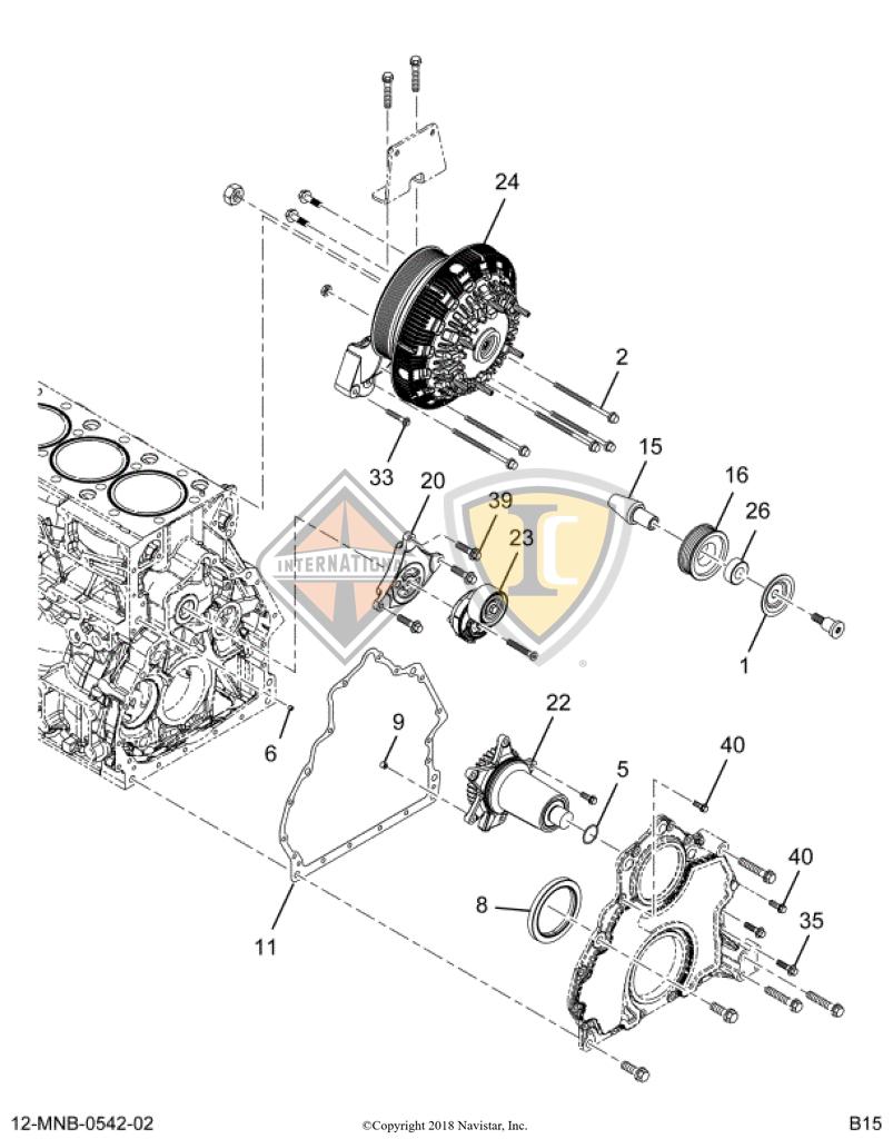 2514165C94, Navistar International, FAN CLUTCH, DRIVE KIT, RETROFIT 2 SPEED - part number 2514165C94