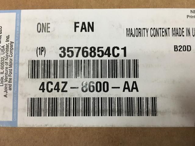 3576854C1, Navistar IC Bus , FAN, ENG COOLING 26" DIA 5" PILOT - part number 3576854C1