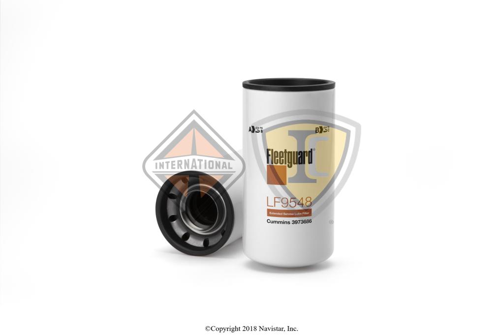 LF9548, Fleetguard, OIL FILTER, 4.7 DIA, 9.4 LENGTH, 2-1/4-12 UNS-2B THREAD SIZE - LF9548