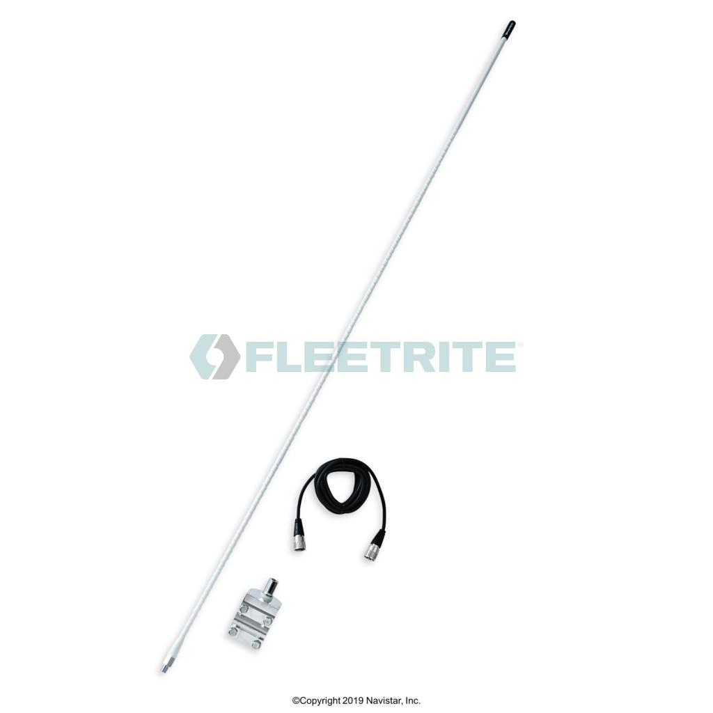 FLTANTW4KIT, Fleetrite, ANTENNA, CB, 48 IN. SINGLE KIT, WHITE, FLEETRITE TIP - FLTANTW4KIT