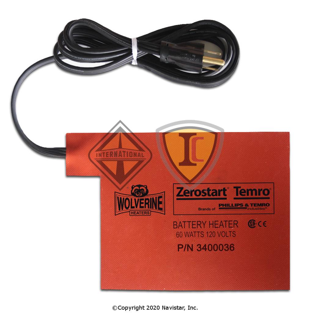 ZBL3400036, Temro Cold Weather Products, HEATER, BATTERY, SMALL PAD, 60W, 120V, 5.5 IN. X 8.5 IN. NON-STICK, CANADIAN MODEL CSA APPROVED - part number ZBL3400036