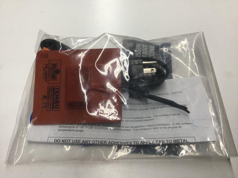 ZBL3400033, Temro Cold Weather Products, PAD, HEATER, SEAT, ADHESIVE SILICONE, A-NEMA 5-15 PLUG TYPE, 120V, 250W, 2.1A, 3-1/2 WIDTH, 4-1/2 LENGTH - part number ZBL3400033